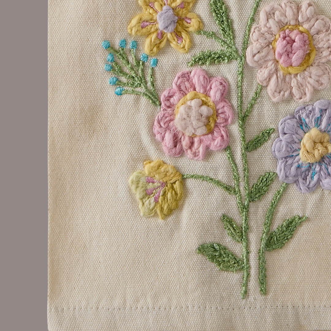 Stitched Floral Towel