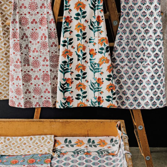 Spritz Block Print Apron