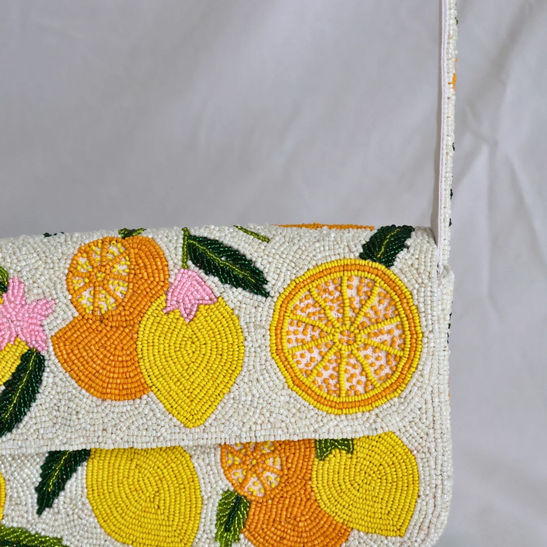 Citrus Beaded Handbag