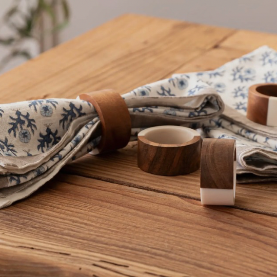 Resin Napkin Rings (Set of 4)