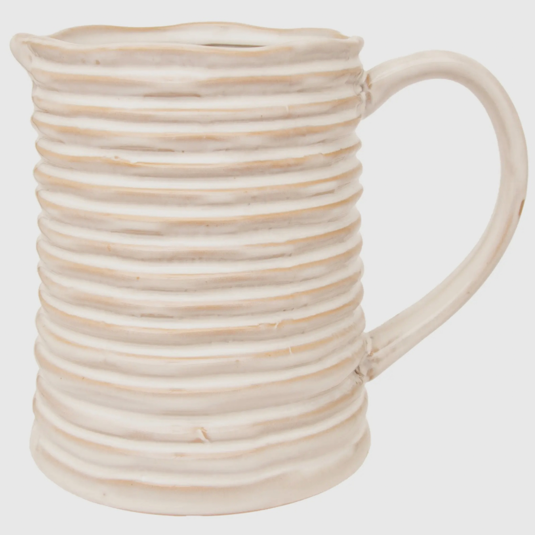 Rope Stoneware Pitcher