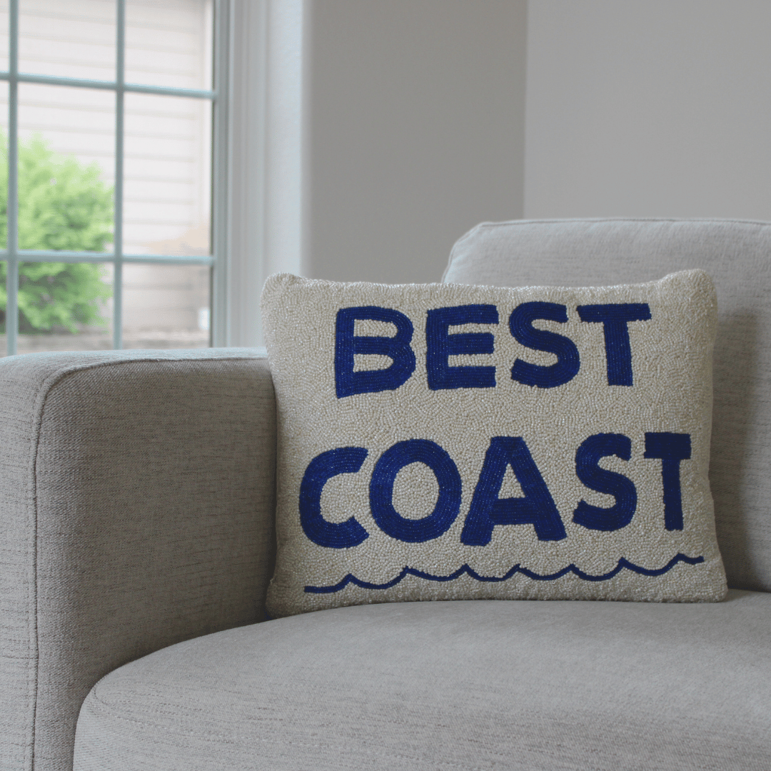 Best Coast Beaded Pillow