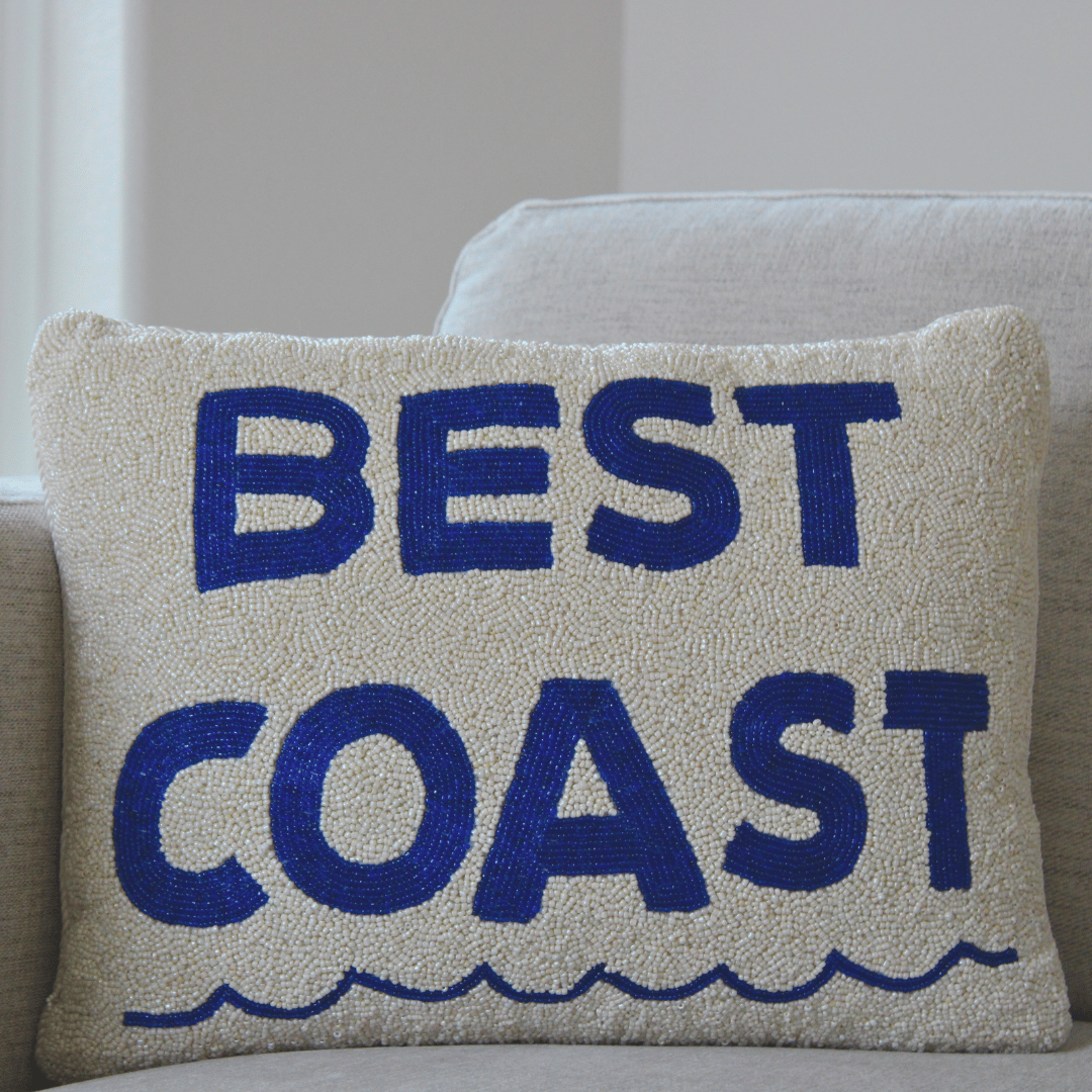 Best Coast Beaded Pillow