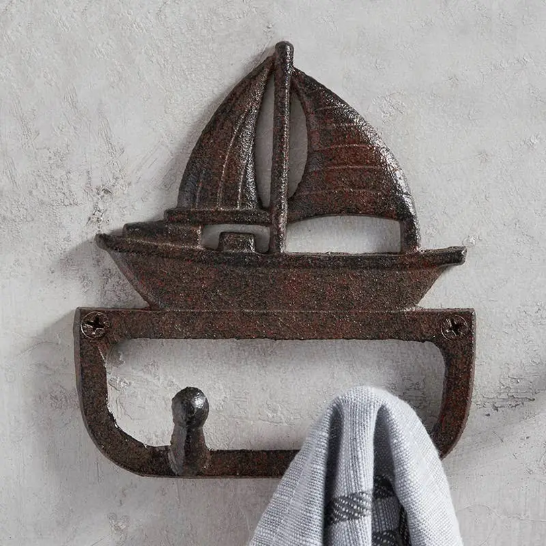 Rustic Cast Iron Boat Wall Hook
