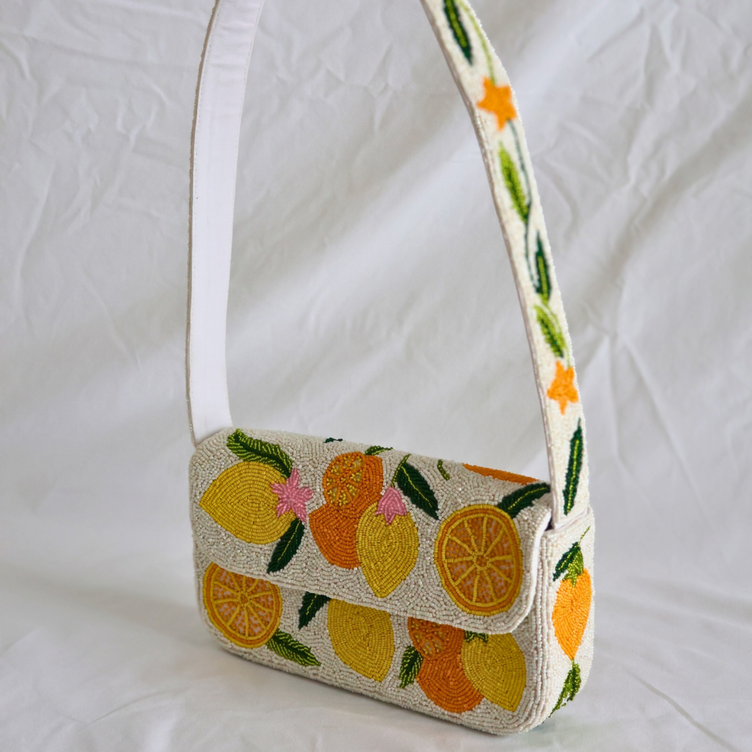 Citrus Beaded Handbag