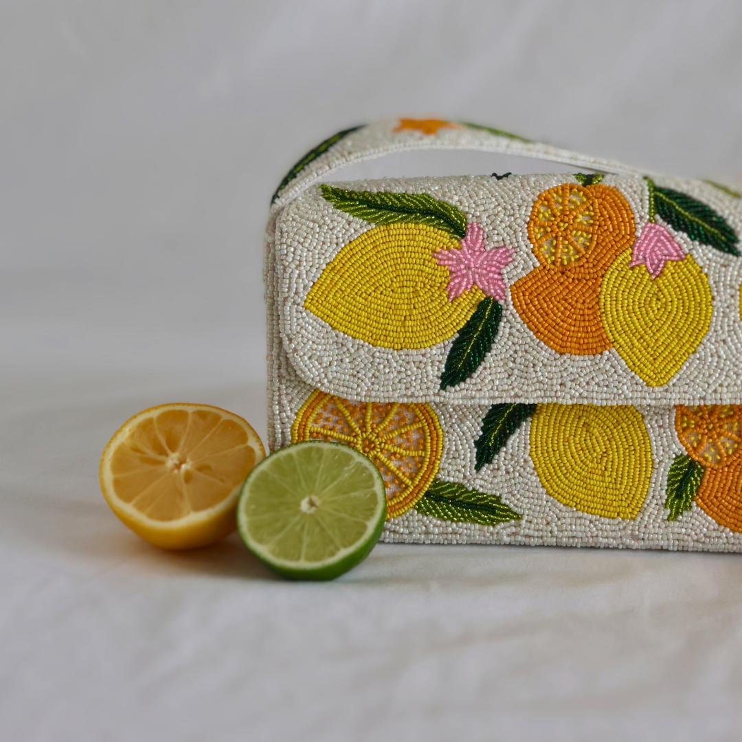 Citrus Beaded Handbag