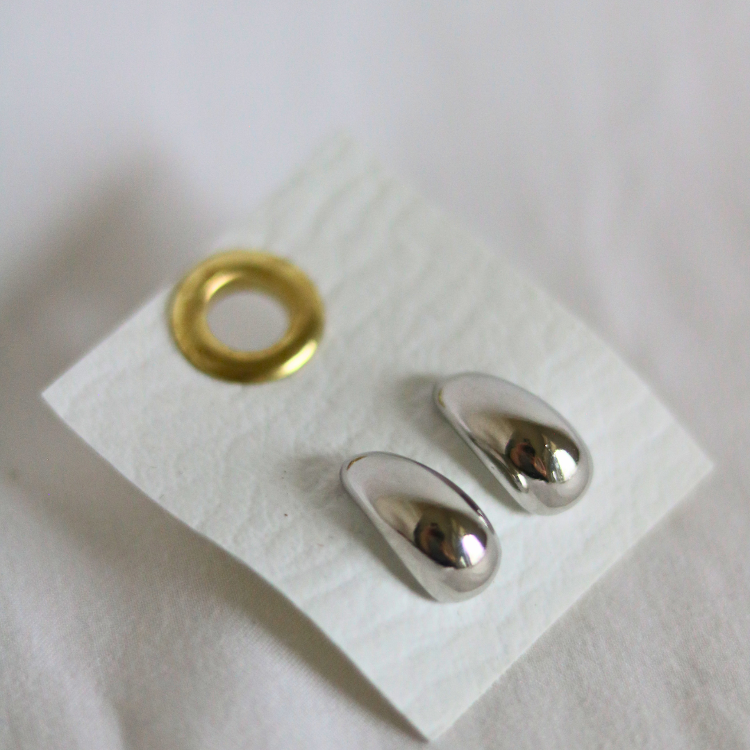 The Megan Silver  Drop Stud