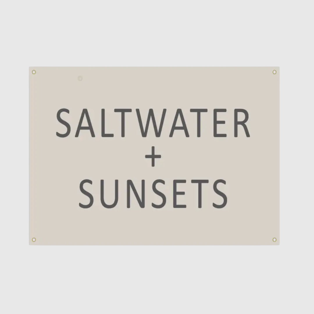 Saltwater + Sunsets Canvas Flag