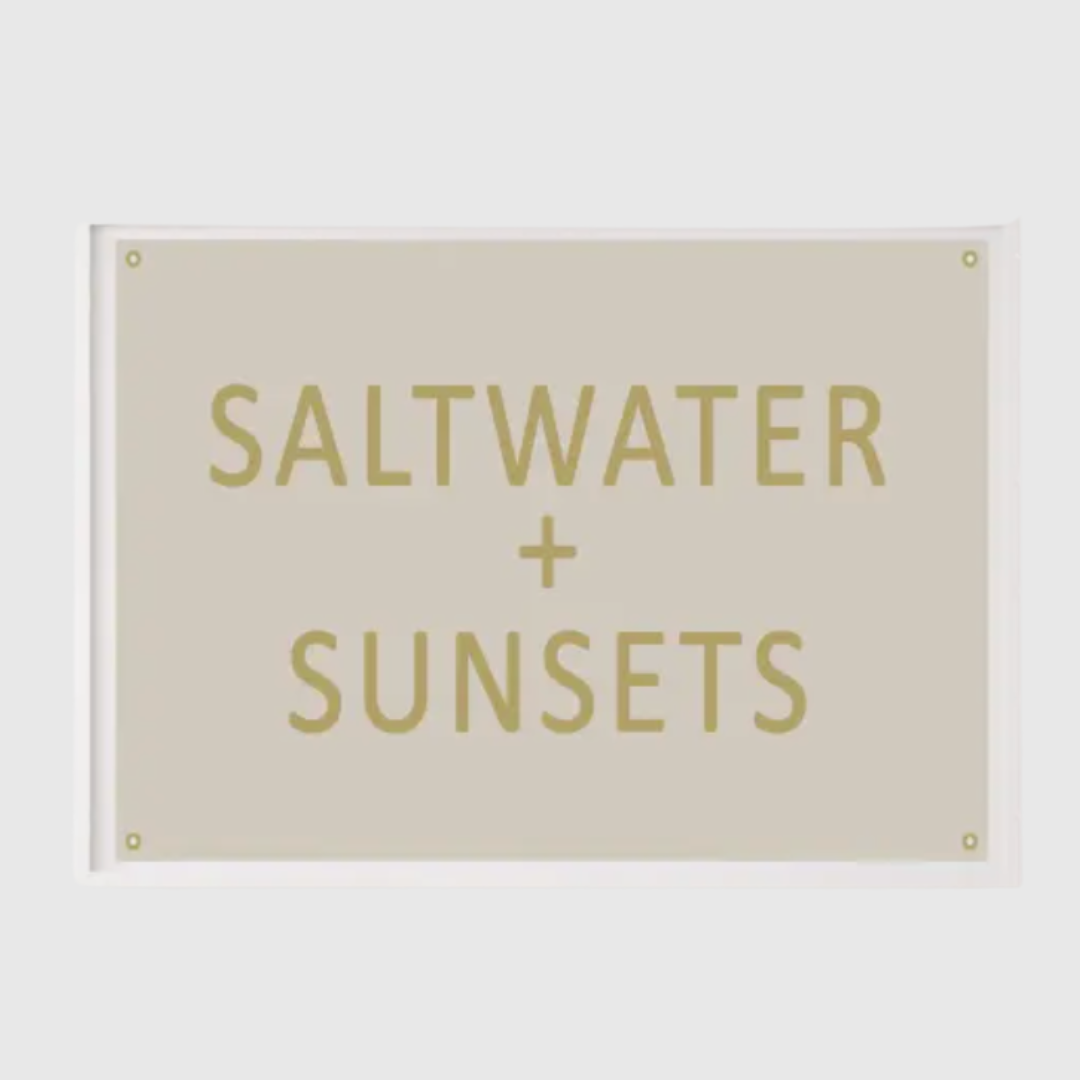 Saltwater + Sunsets Canvas Flag