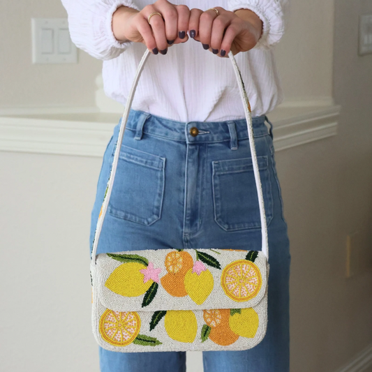 Citrus Beaded Handbag