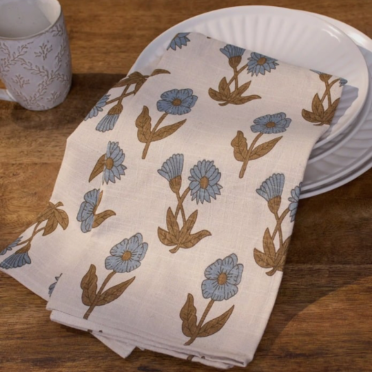 Floral Cottage Tea Towel