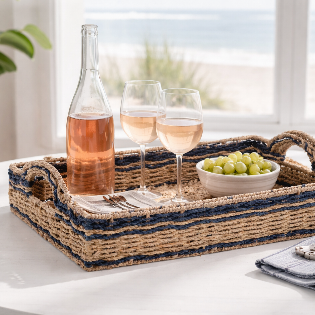 Navy Seagrass Tray