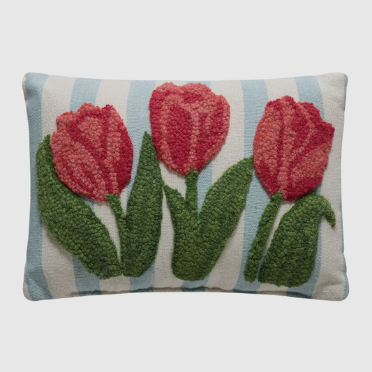 Stripe Tulip Hook Pillow
