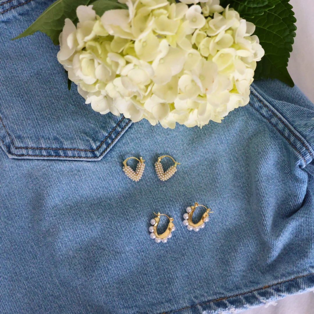 The Alia Pearl Hoop Earring