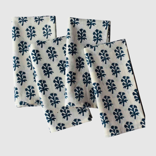 Sconset Block-print Dinner Napkin (set of 4)