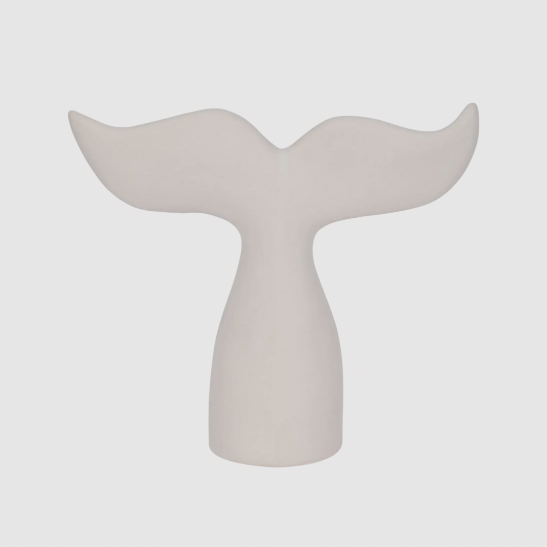 White Ceramic Whale Tail