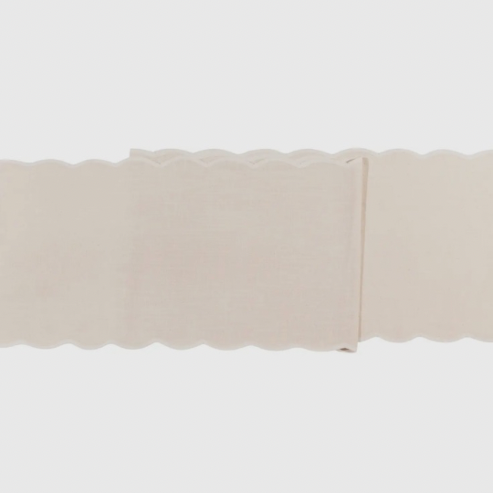 Cream Scalloped Table Runner