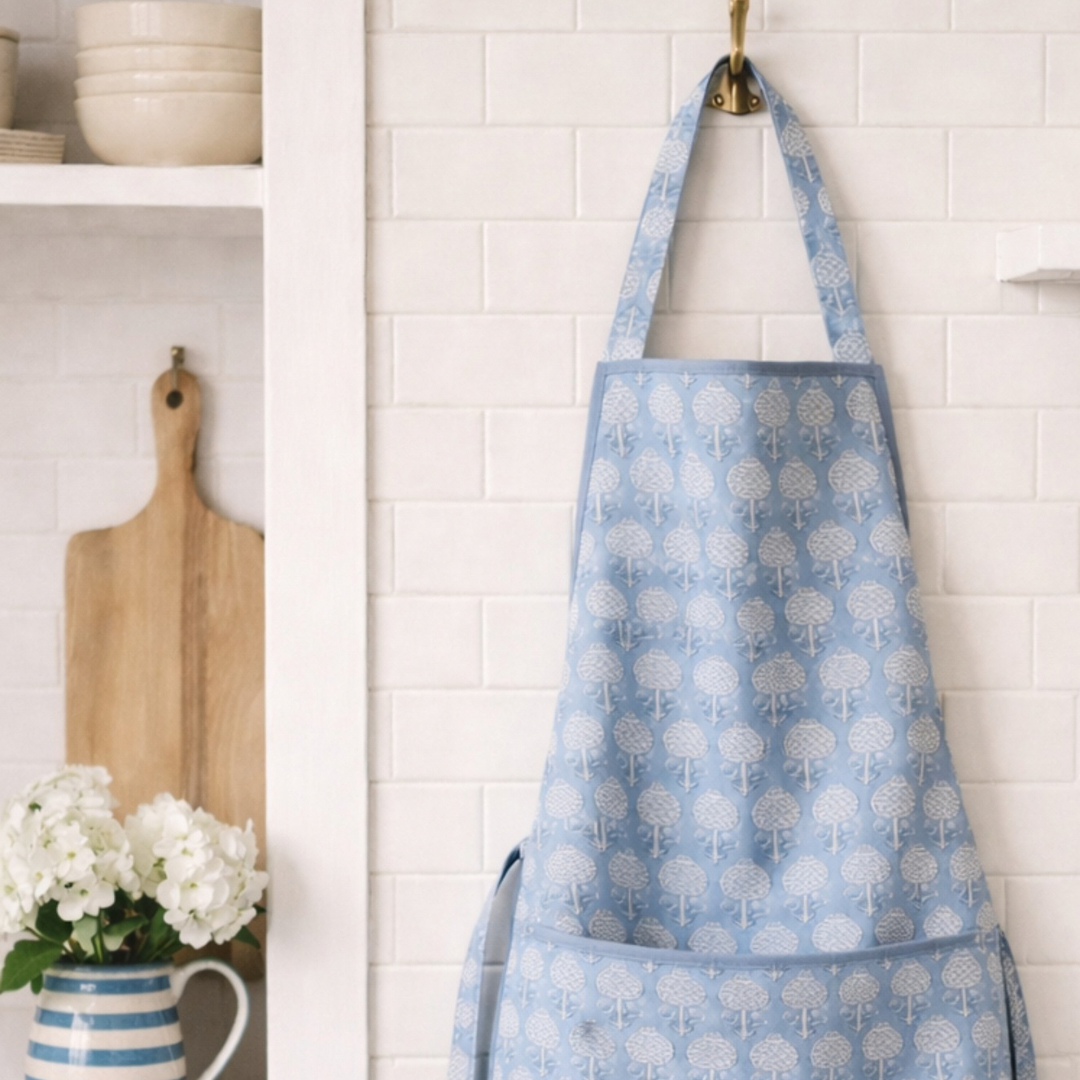 Artichoke Block Print Apron
