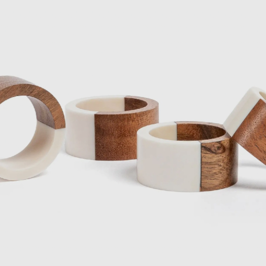 Resin Napkin Rings (Set of 4)