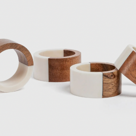 Resin Napkin Rings (Set of 4)