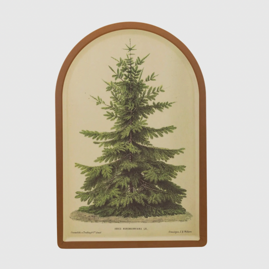 Vintage Christmas Bamboo Tray