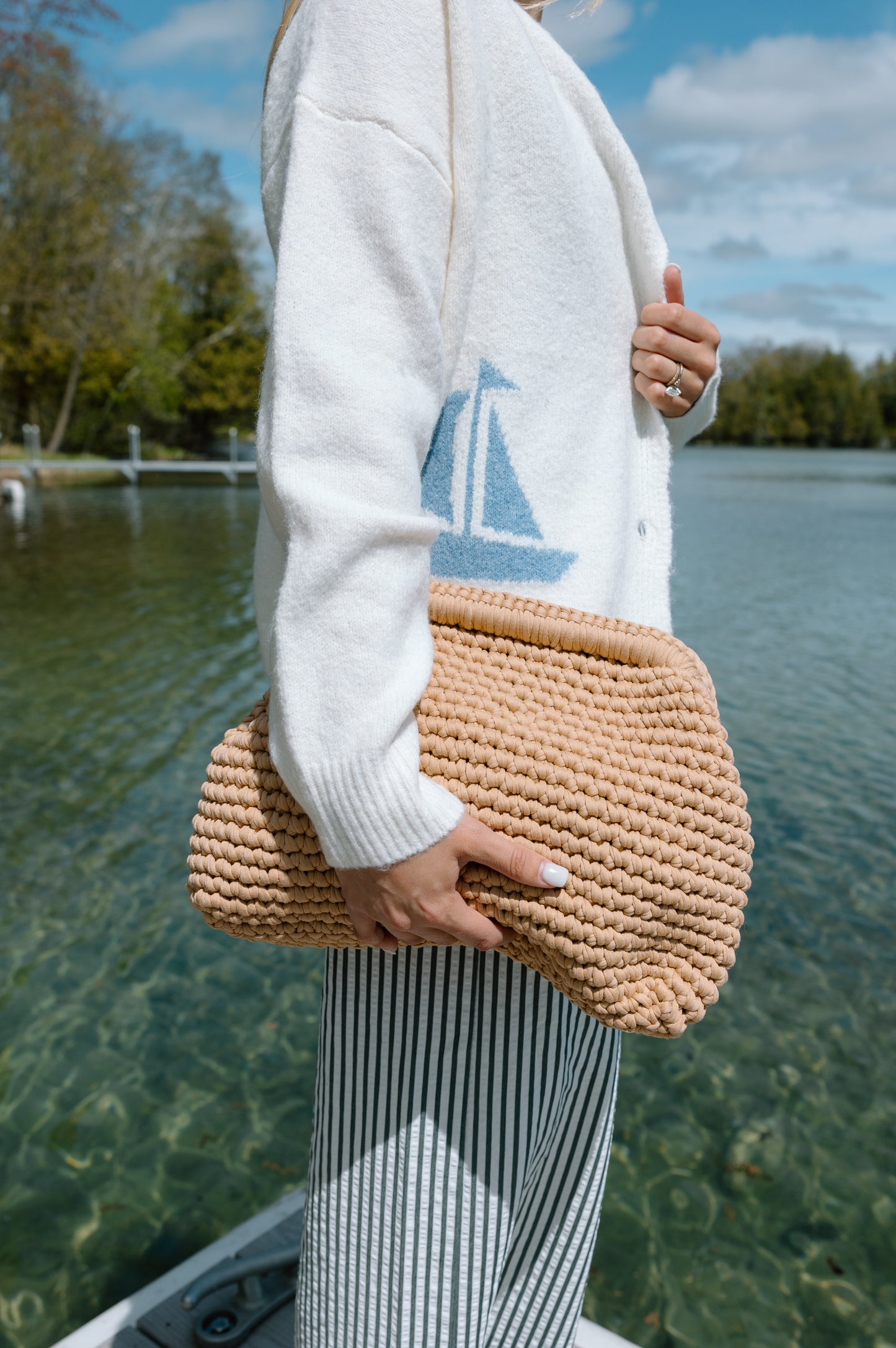 Sailboat Cardigan Sweater