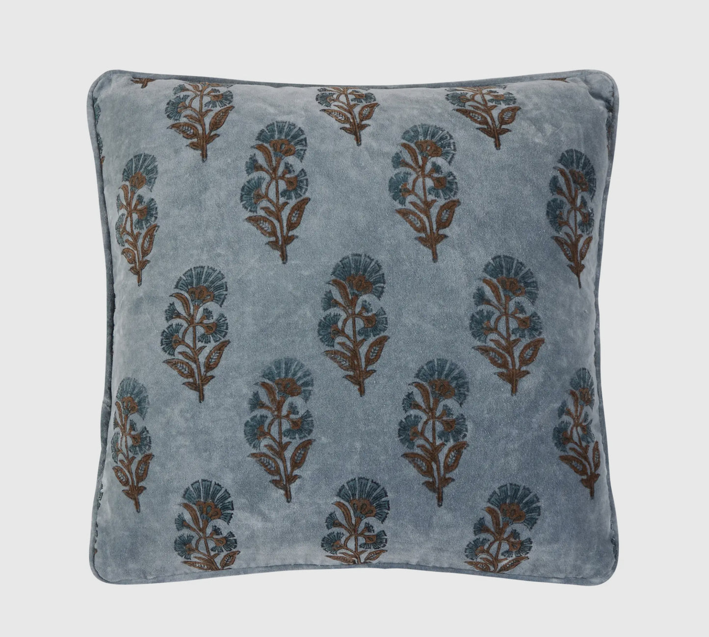 Velvet Block Print Pillow