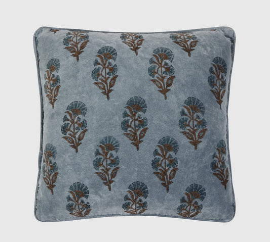 Velvet Block Print Pillow