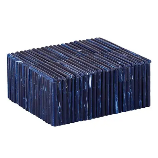 Blue Stripe Trinket Box