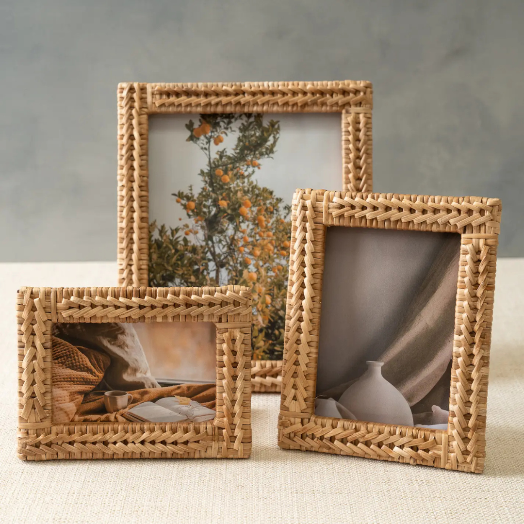 Modern Rattan Photo Frame