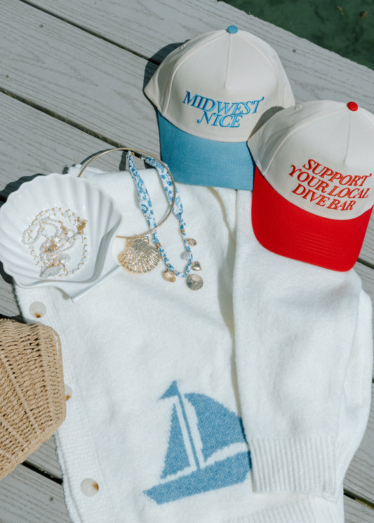 Sailboat Cardigan Sweater