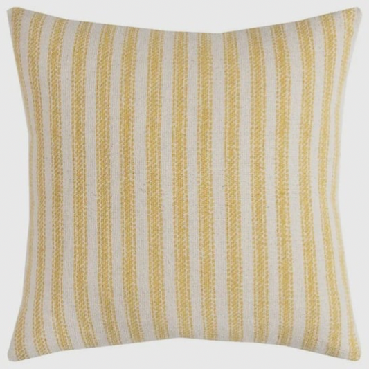 Butter Yellow Striped Pillow