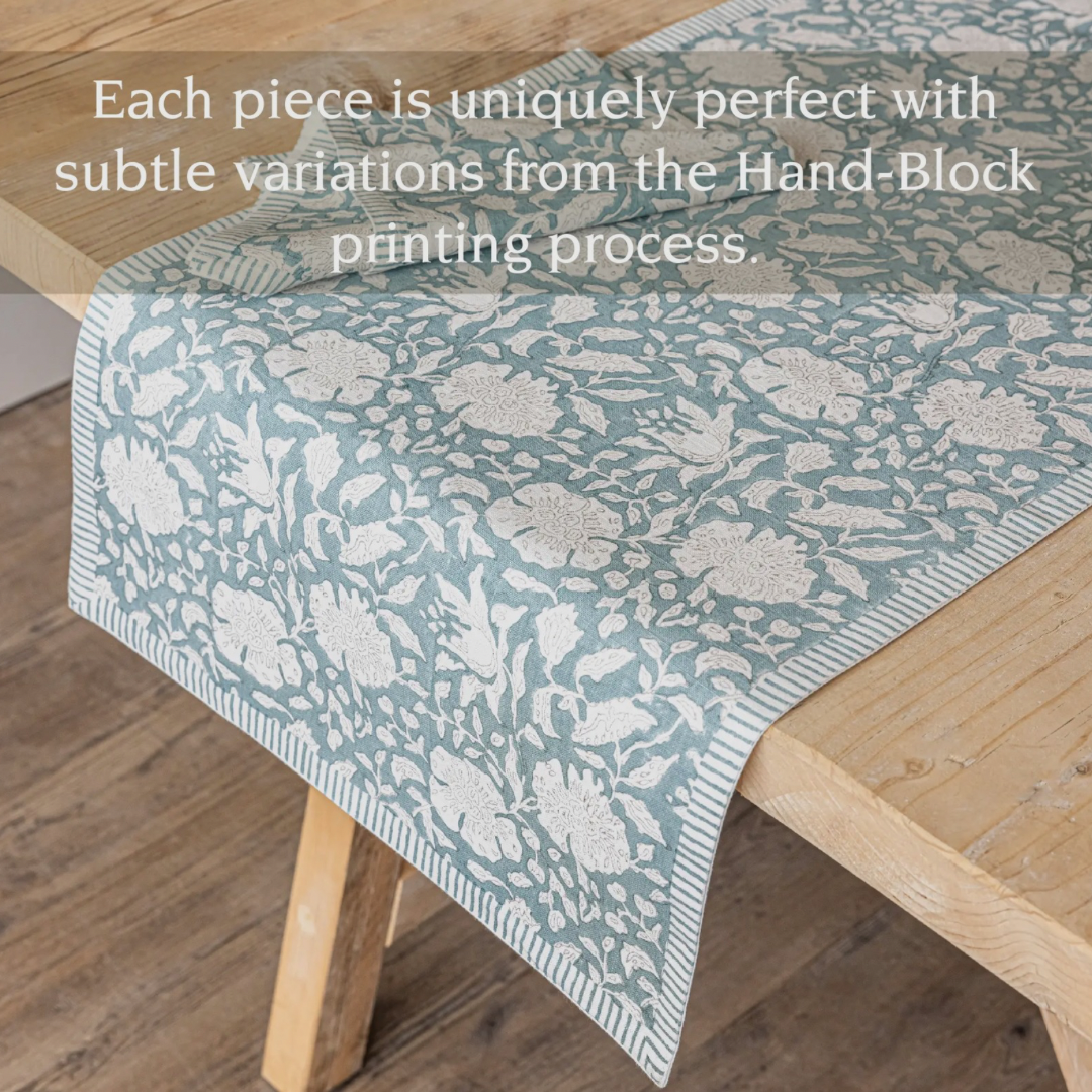 Block Print Table Runner (18in x 90in)