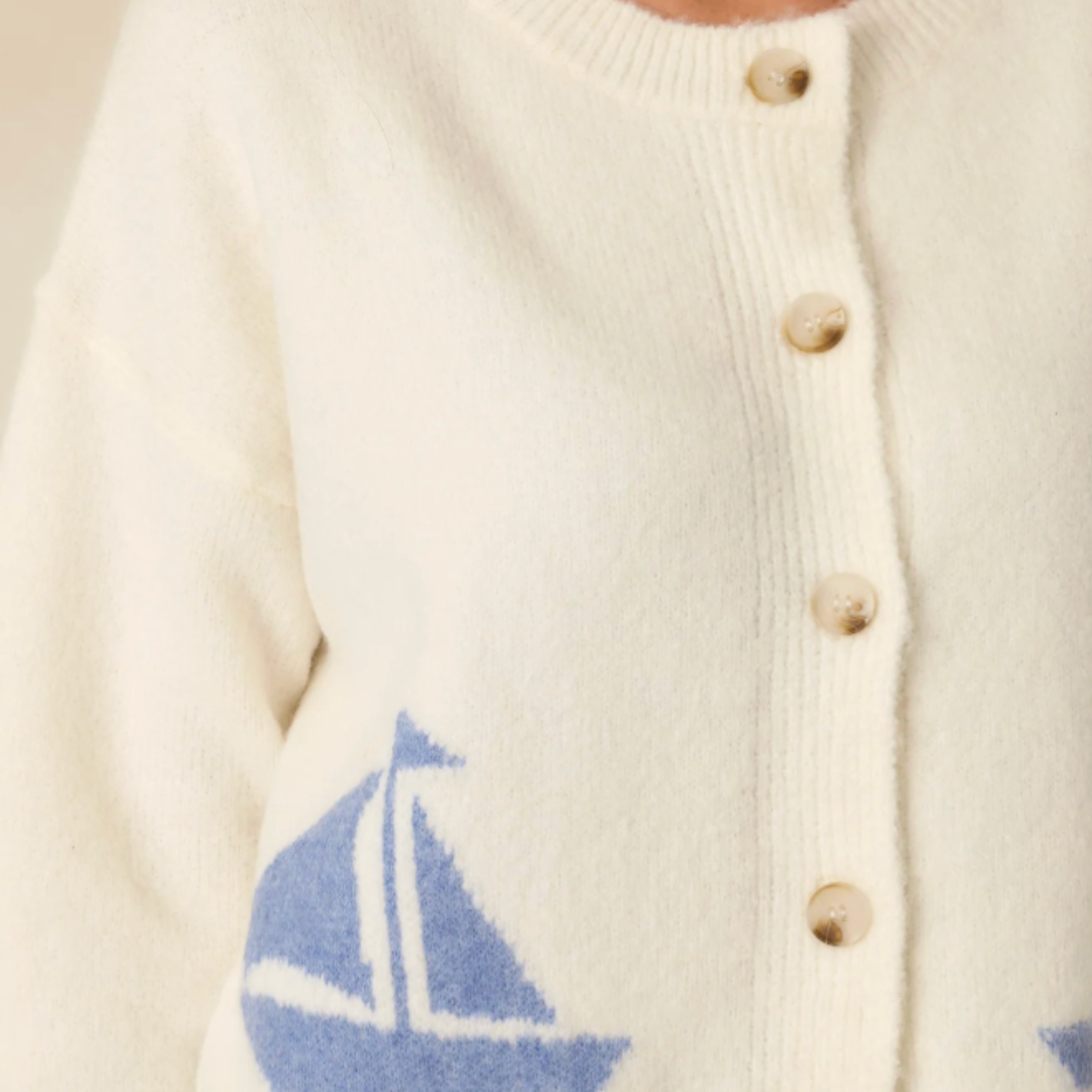 Sailboat Cardigan Sweater
