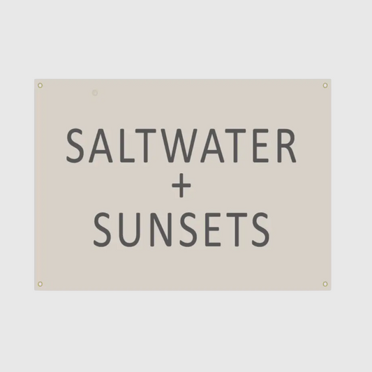 Saltwater + Sunsets Canvas Flag